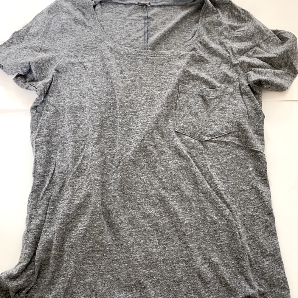 Monrow heather grey pocket tee